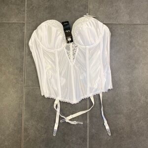 NWT Va Bien 34D Strapless Bustier 6363 White